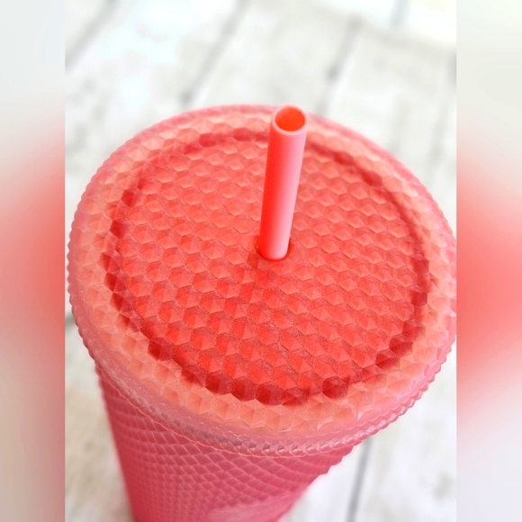 🆕️Starbucks 2022 Valentine's Soft Touch Pink Lemonade Studded Venti Tumbler Cup - Picture 13 of 13